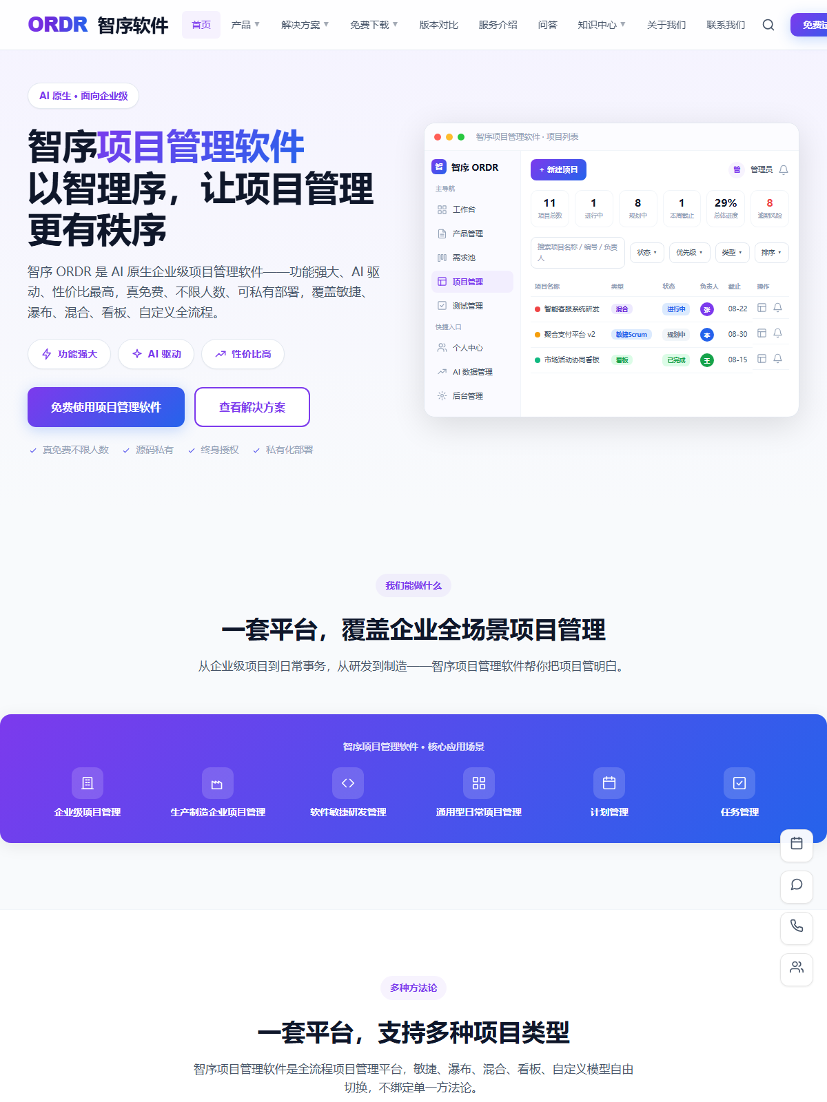 智序 ORDR 官网首页