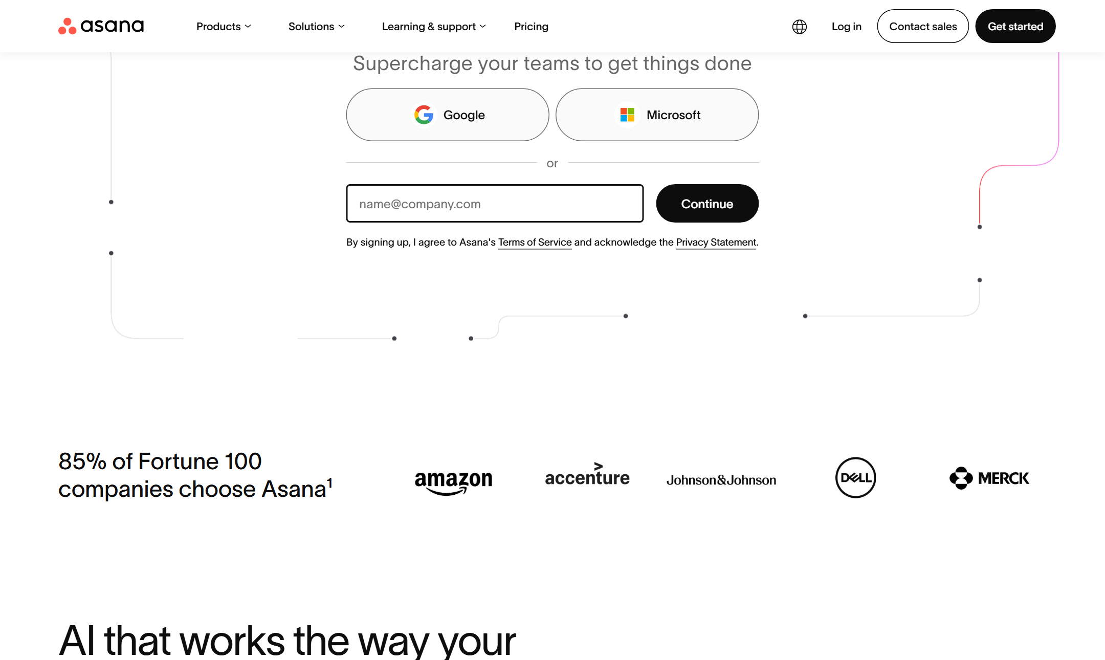 Asana 官网首页