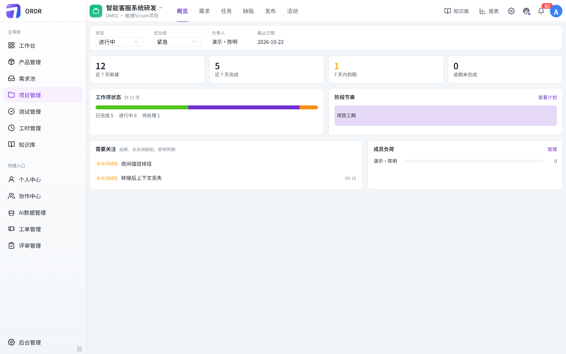 智序项目管理软件项目概览
